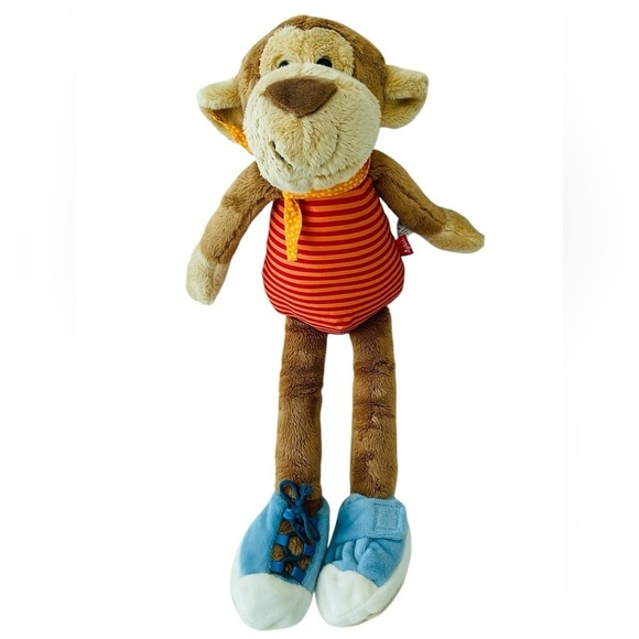 Sigikid German Plush Stuffed Animal Monkey Teaching 19" Shoelaces SOFT EUC - Picture 2 of 9